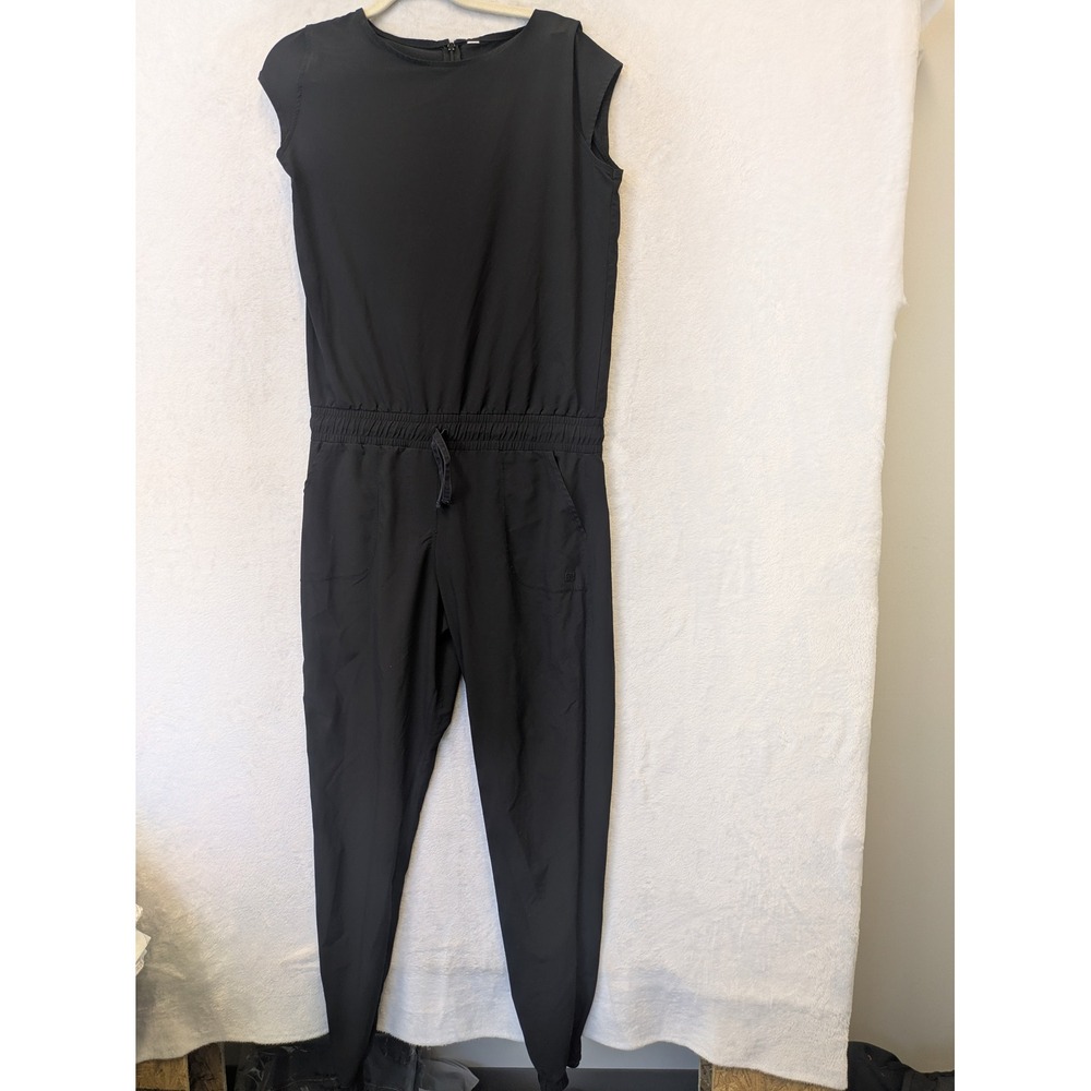 Albion Women's Size S Black Sleeveless Jumpsuit Drawstring Waist‎